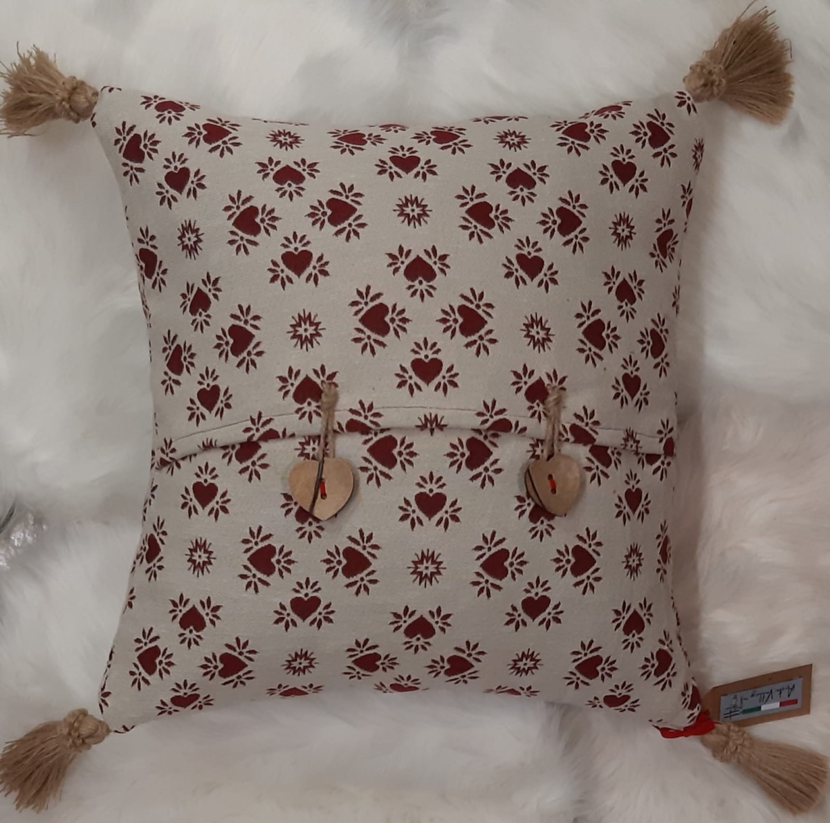 Cuscino Lino e Pizzo
